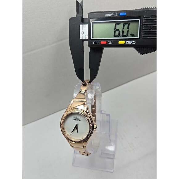 Invicta Angel Lady Quartz Stainless Steel Rose Gold Womens Watch New Battery MOP - Picture 6 of 11